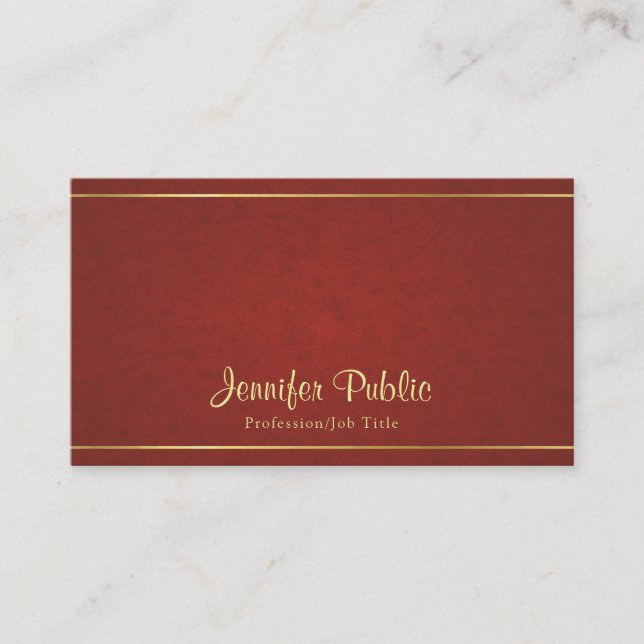 Professional Elegant Design Pearl Finished Luxury Business Card (Front)