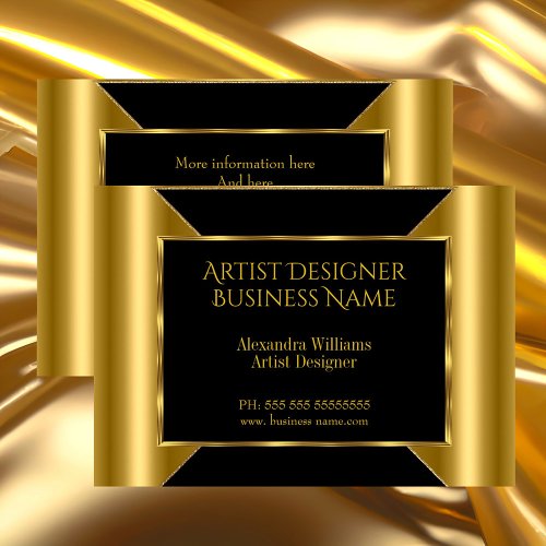 Professional Elegant Designer Gold black  Business Card