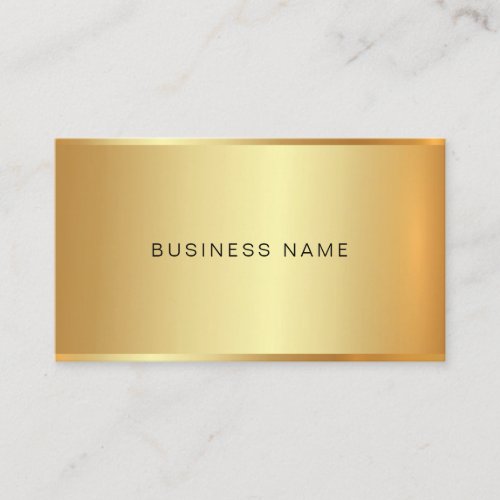 Professional Elegant Glamorous Gold Modern Plain Business Card