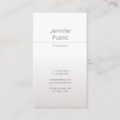 Professional Elegant Glamour Faux Silver Luxury Business Card