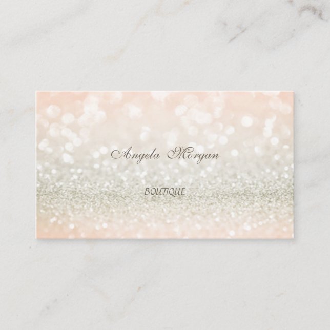 Professional Elegant Glamour Glittery Business Card (Front)