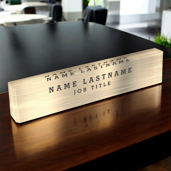 Professional Elegant Gold Classy Business Desk Name Plate