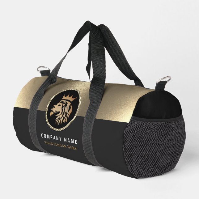  Professional Elegant Gold Lion Logo  Duffle Bag (Right Corner)