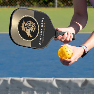  Professional Elegant Gold Lion Logo  Pickleball Paddle