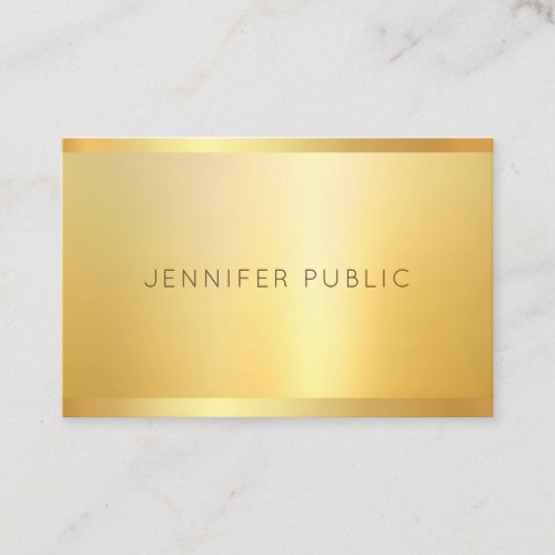 Professional Elegant Gold Look Elite Template Luxe Business Card