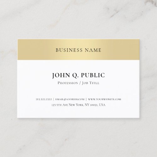 Professional Elegant Gold Look Minimalist Template Business Card