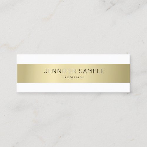 Professional Elegant Gold Look Simple Plain Modern Mini Business Card