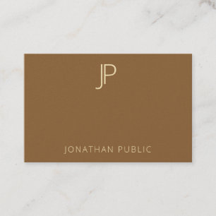 Professional Elegant Gold Monogram Premium Pearl Business Card