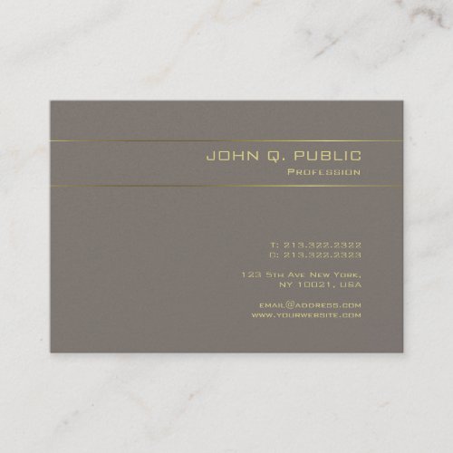 Professional Elegant Gold Text Luxury Pearl Finish Business Card