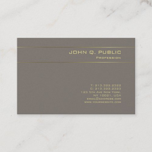 Professional Elegant Gold Text Luxury Template Business Card