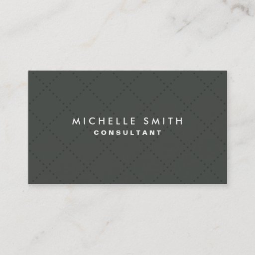 Customizable Professional Elegant Green Plain Dot Pattern Business Cards
