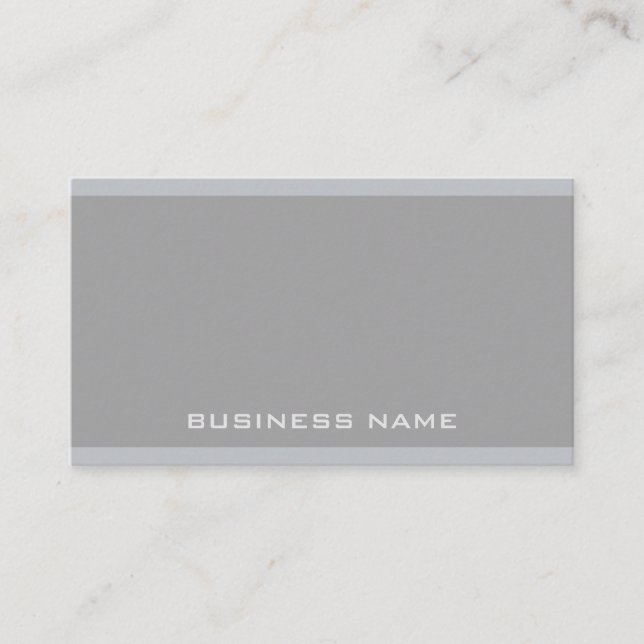 Professional Elegant Grey Modern Simple Template Business Card (Front)