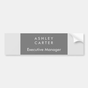 Professional elegant grey plain minimalist modern bumper sticker