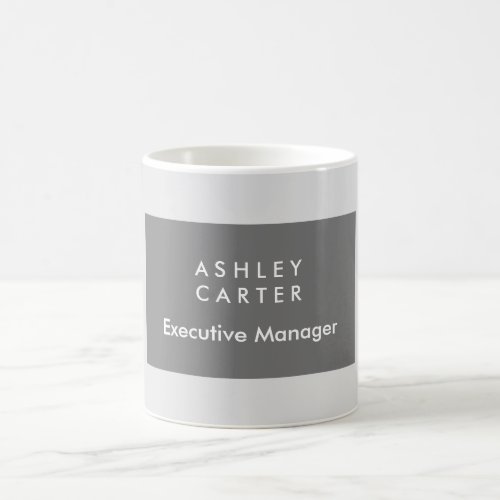 Professional elegant grey plain minimalist modern coffee mug