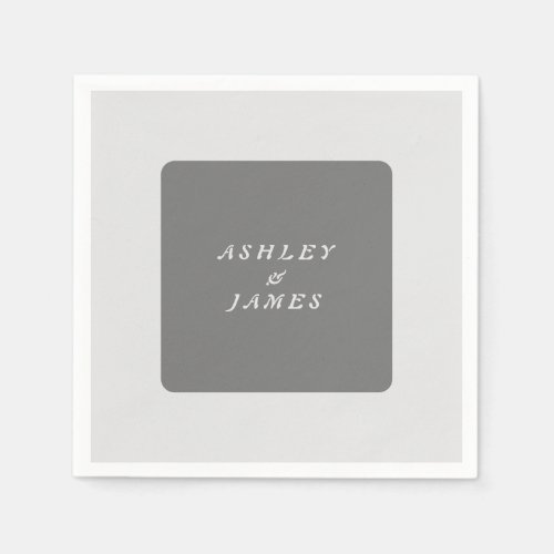 Professional elegant grey plain minimalist modern napkins