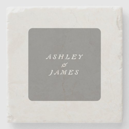 Professional elegant grey plain minimalist modern stone coaster