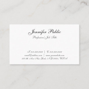 Professional Elegant Handwritten Text Modern Business Card