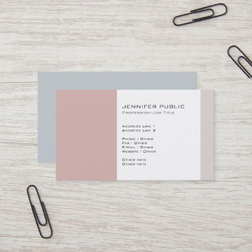 Professional Elegant Harmonic Vintage Colors Business Card