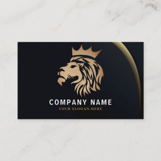  Professional Elegant Lion Logo Business Card