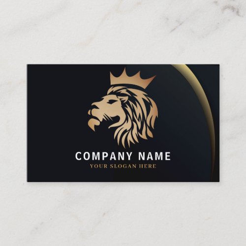  Professional Elegant Lion Logo Business Card