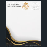 Professional Elegant Lion Logo   Letterhead<br><div class="desc">Professional Elegant Lion Logo, Personalized Letterhead is the perfect gift for someone dear to you. You can change any text on Letterhead , A great souvenir and Letterhead keepsake for everyone who loves personalized Letterhead, Add it to the accessories of your Office or gift to a friend or family member,...</div>