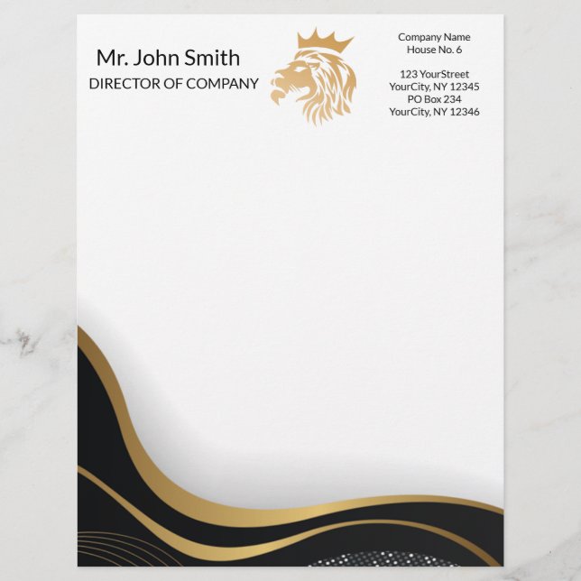  Professional Elegant Lion Logo   Letterhead (Front)