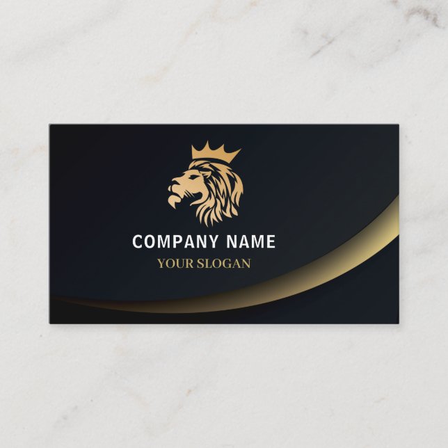  Professional Elegant Lion Logo  Loyalty Card (Front)
