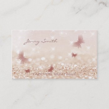 Professional Elegant Luxury Bokeh Butterfly Business Card by Makidzona at Zazzle