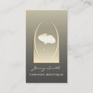 Professional elegant luxury modern ginko leaf business card