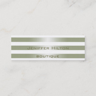 Professional elegant luxury shiny doted stripe mini business card