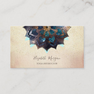 Professional Elegant Mandala,Confetti Yoga  Business Card