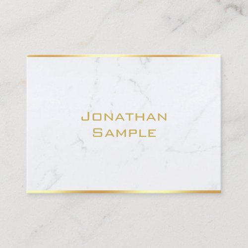 Professional Elegant Marble Gold Text Template Top Business Card