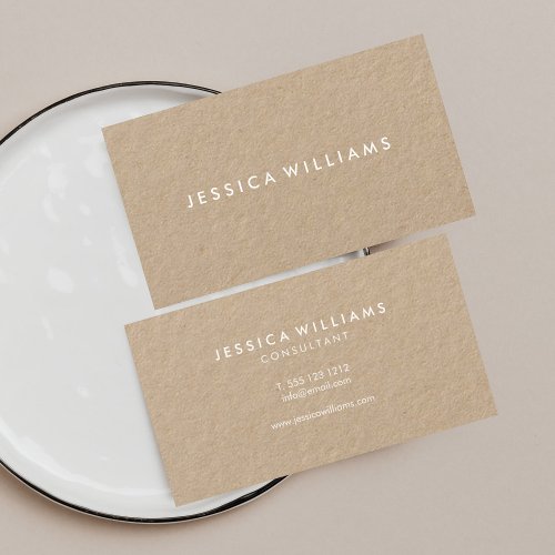 Professional Elegant Minimal Kraft Business Card