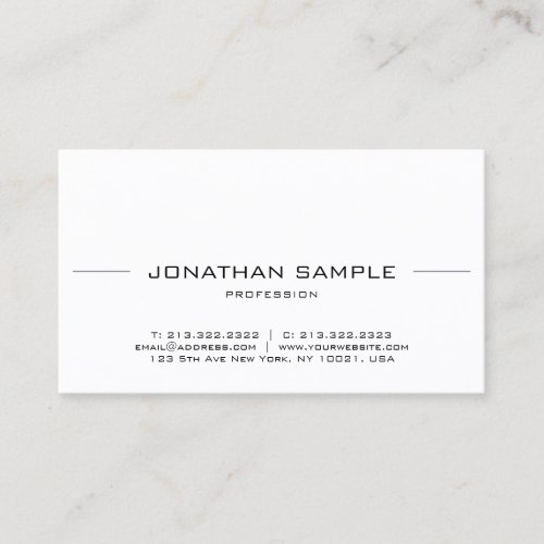 Professional Elegant Minimal Modern Simple Trendy Business Card