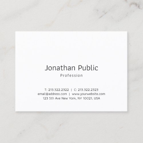 Professional Elegant Minimalist Classic Template Business Card