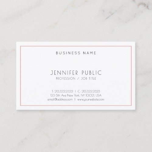 Professional Elegant Minimalist Cool Sleek Modern Business Card