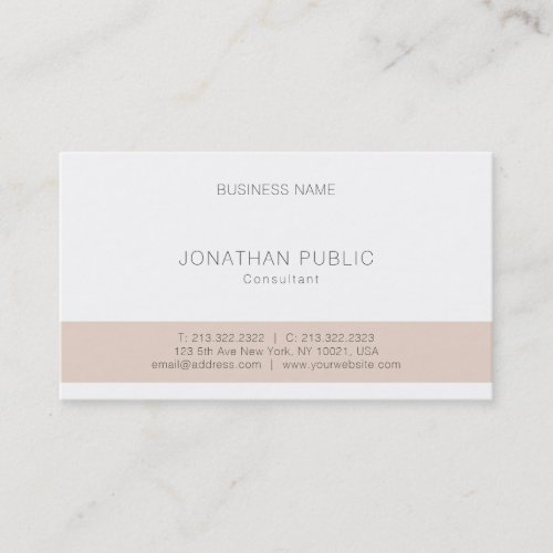 Professional Elegant Minimalist Modern Monogram Business Card