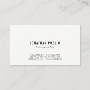 Professional Elegant Minimalist Modern Simple Chic Business Card
