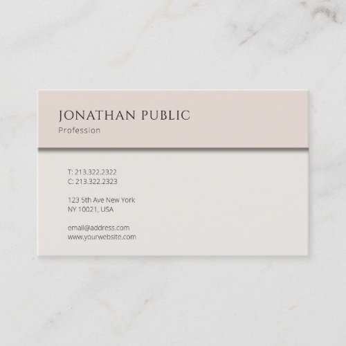 Professional Elegant Minimalist Modern Template Business Card