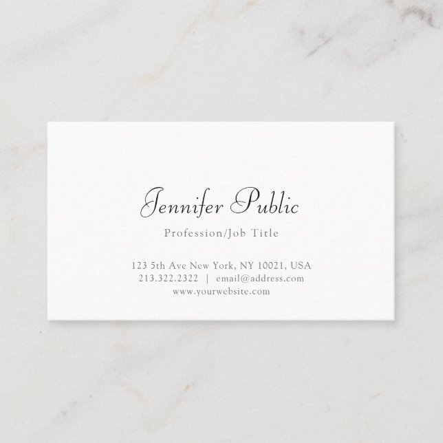 Professional Elegant Minimalist Modern Template Business Card (Front)