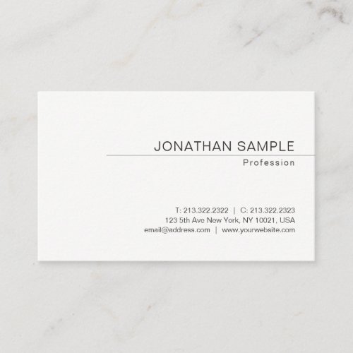 Professional Elegant Minimalist Modern Template Business Card
