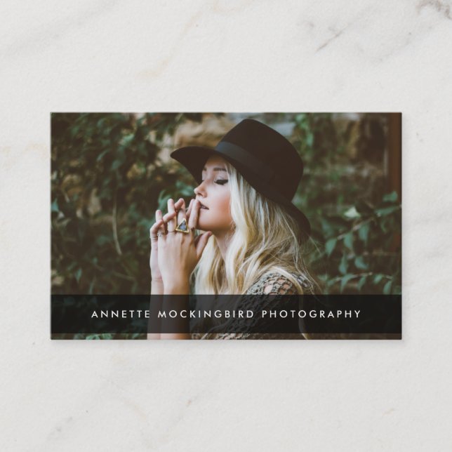 Professional Elegant Minimalist Photography Business Card (Front)