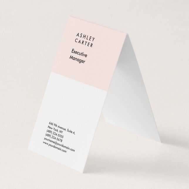 Professional elegant minimalist plain simple business card (Front)