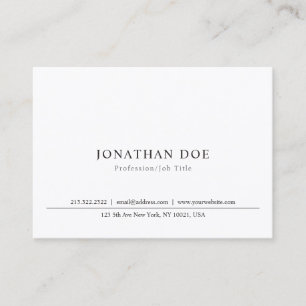 Professional Elegant Minimalist Template Classic Business Card