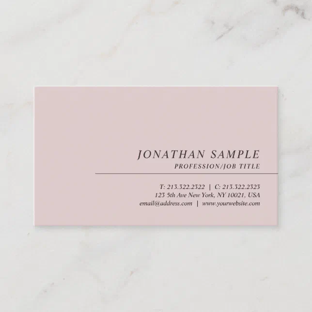 Professional Elegant Minimalist Template Modern Business Card | Zazzle