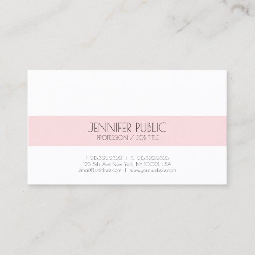 Professional Elegant Minimalistic Modern Plain Business Card