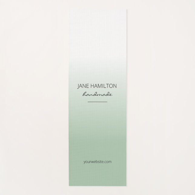 Professional Elegant Mint Green Exercise Mat (Front)