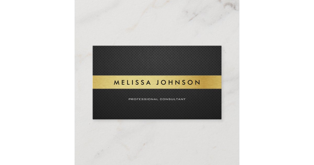 Professional Elegant Modern Black and Gold Business Card | Zazzle