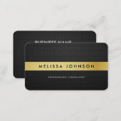 Professional Elegant Modern Black and Gold Business Card (Front/Back)