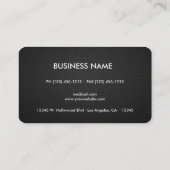 Professional Elegant Modern Black and Gold Business Card (Back)